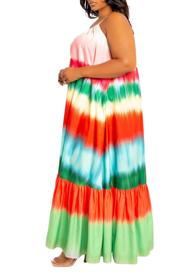 Gradient Stripe Maxi Dress, Alternate, color, ORANGE MULTI