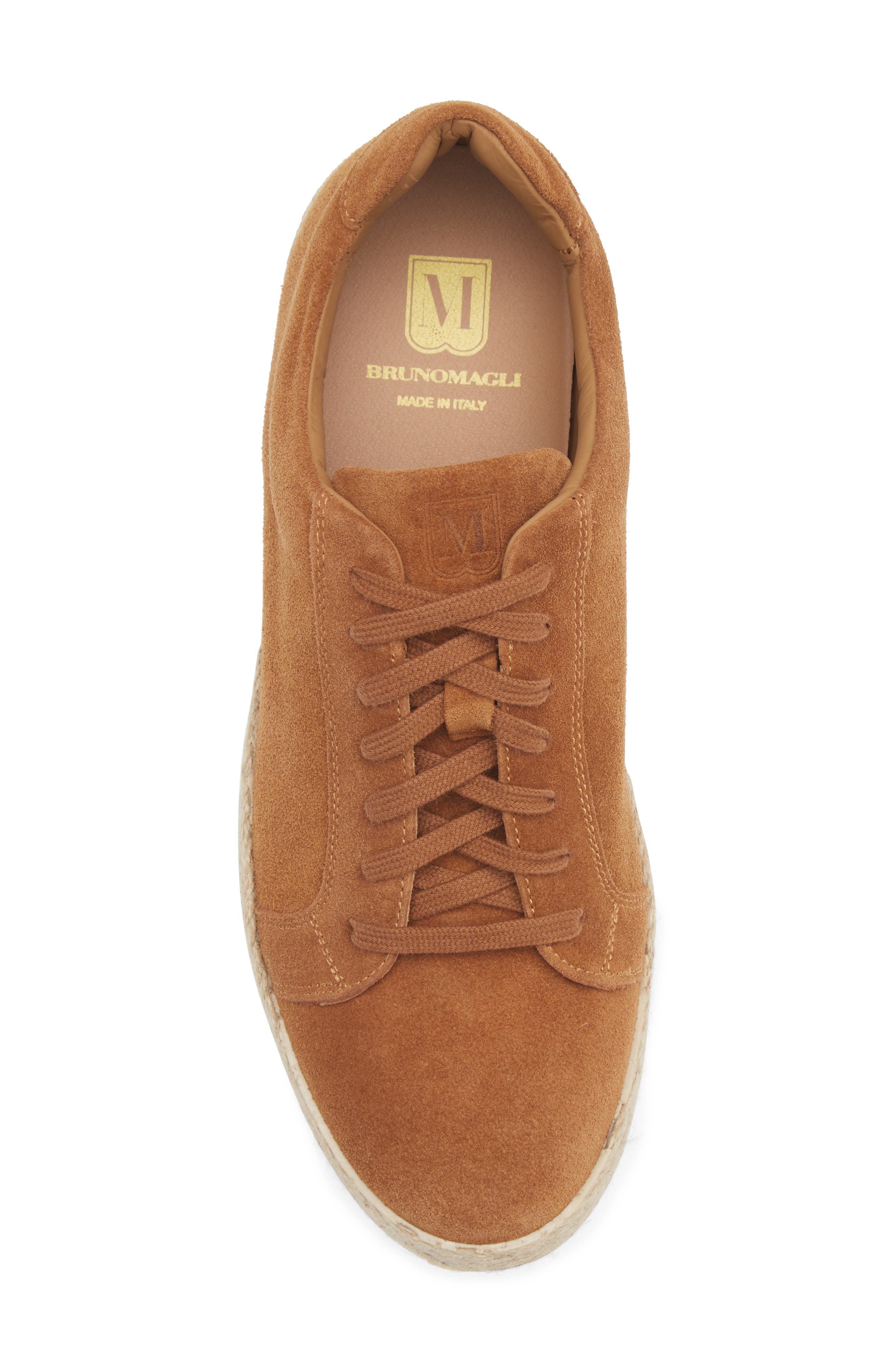 Bruno Magli Amalfi Lace-Up Sneaker, Alternate, color, Cognac Suede