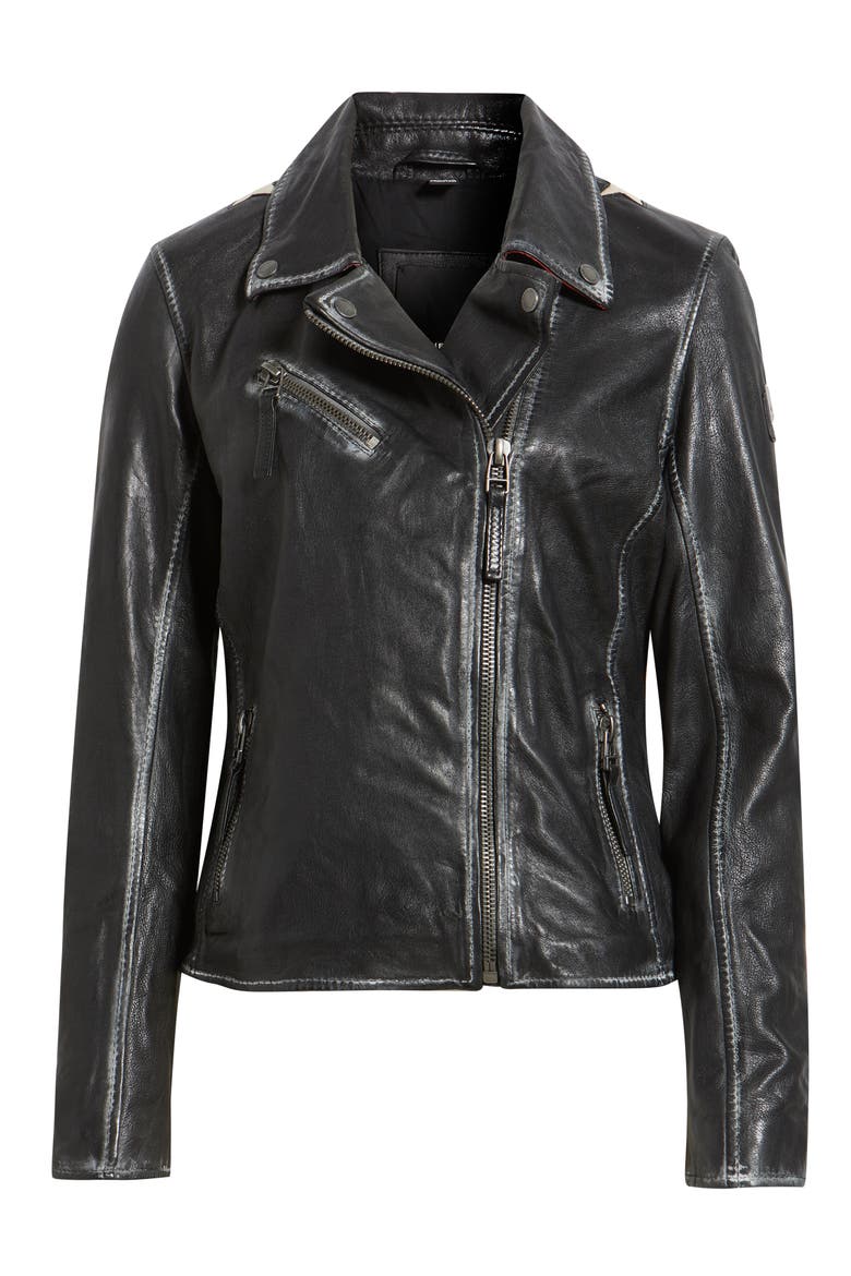 Christy Leather Moto Jacket, Alternate, color, VINTAGE BLACKDNU
