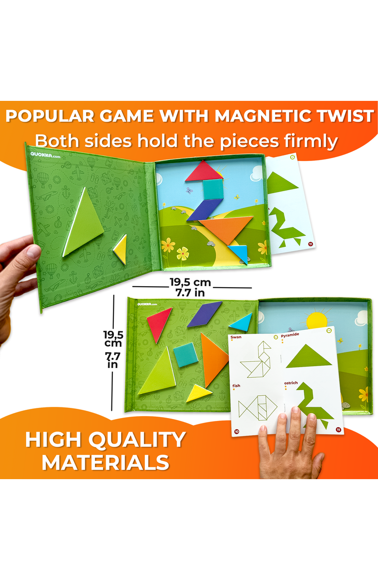 Quokka Magnetic Travel Games Collection for Kids, Alternate, color, Tangram