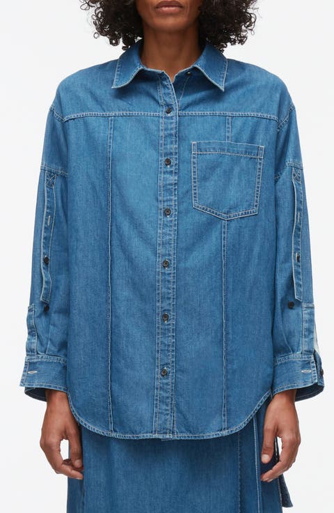 Oversized Cotton Chambray Shirt