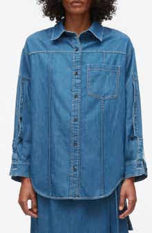 Oversized Cotton Chambray Shirt