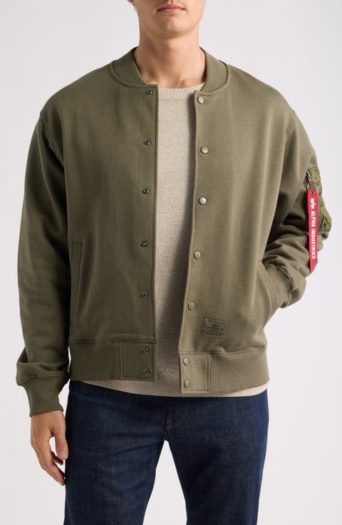 MA-1 Snap Front Sweatshirt