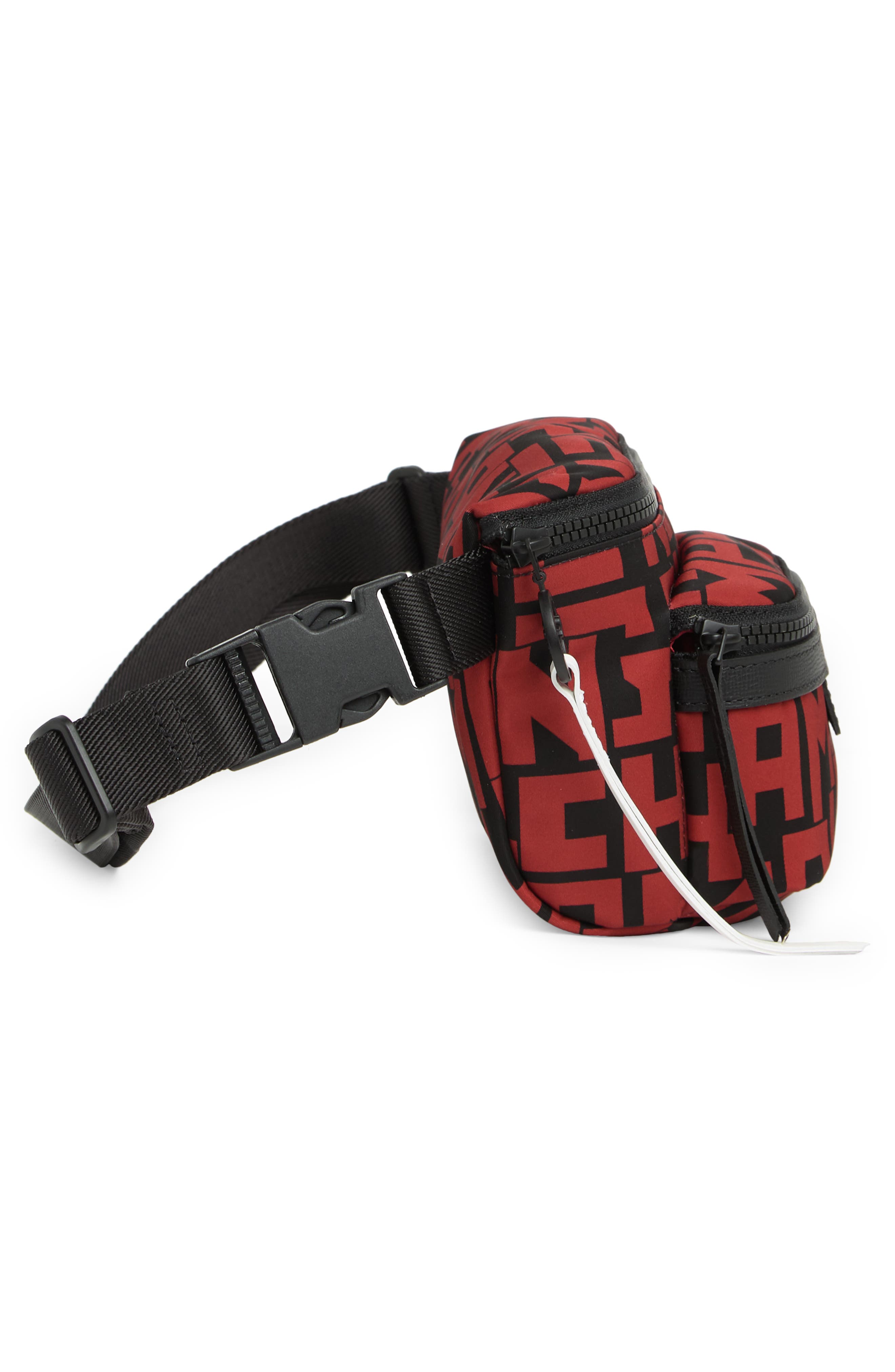 Longchamp Le Pliage Belt Bag, Alternate, color, Blk/Brick