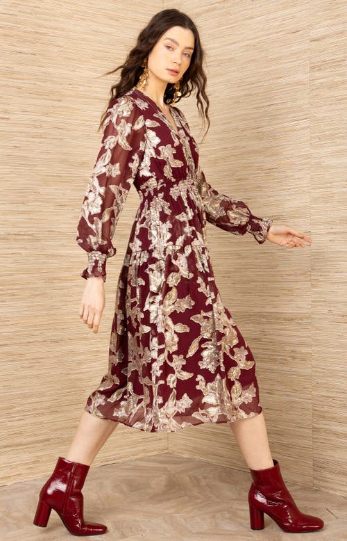 Hale Bob Raquel Silk Dress In Brown