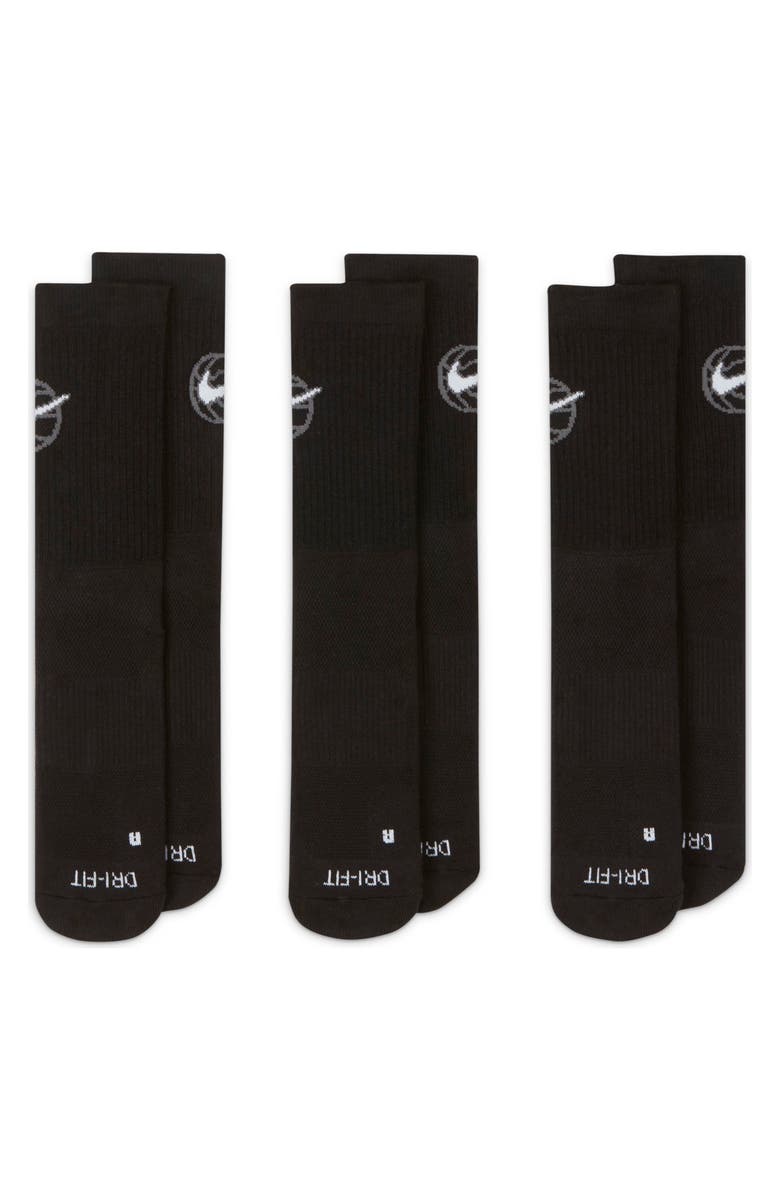 Nike Dri-FIT 3-Pack Everyday Cushioned Basketball Socks, Main, color,