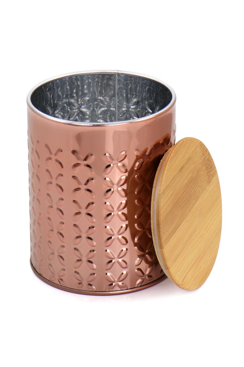 3 Piece Kitchen Canister Set with Wood Lids, Alternate, color, Rose Gold