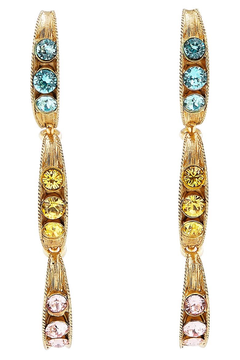 Triple Pea Pod Earrings, Main, color, RAINBOW