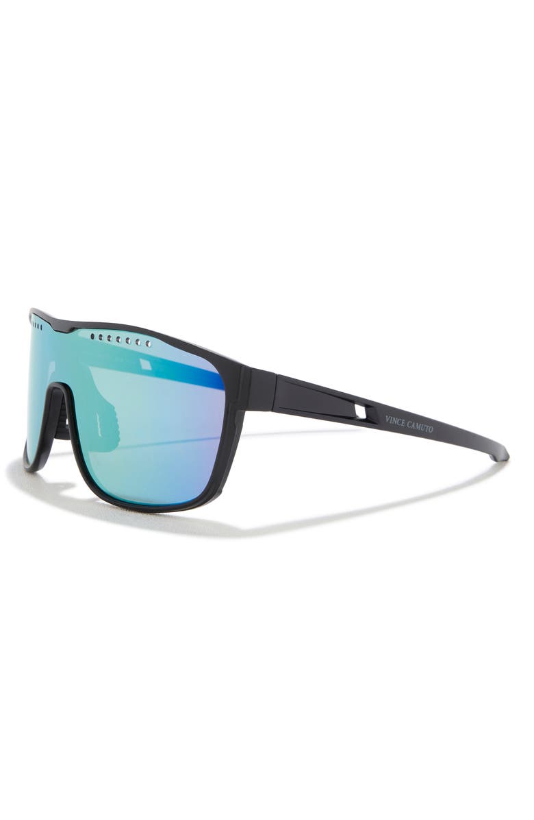 Vince Camuto 274mm Shield Sunglasses, Alternate, color, Black