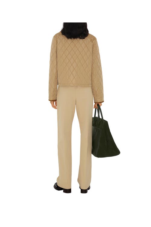 Burberry Cotton Tailored Trousers In Cracker