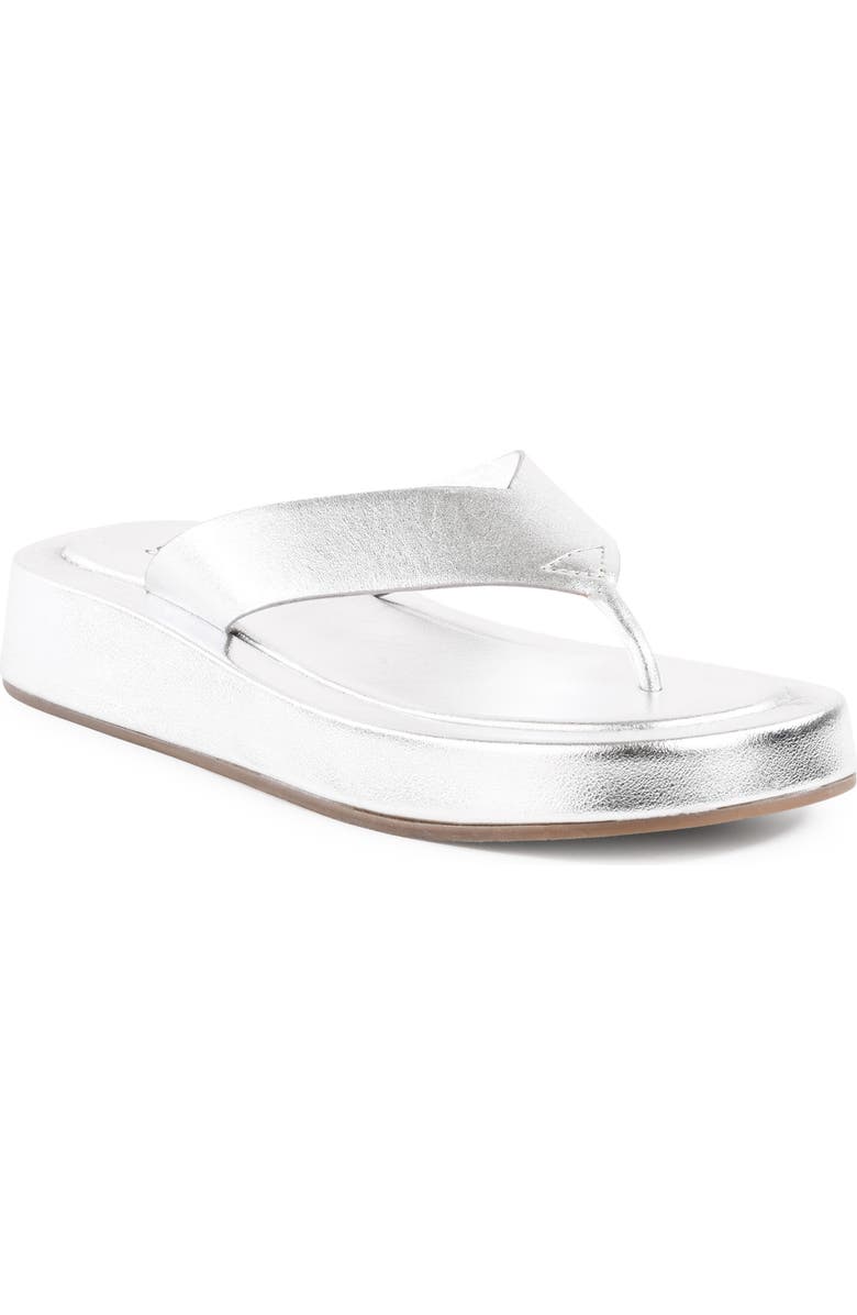 Seychelles Nautical Flip Flop, Main, color, Silver