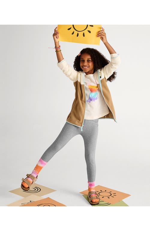 Shop Lands' End Girls Tough Cotton Ankle Legging With Pockets In Gray Heather