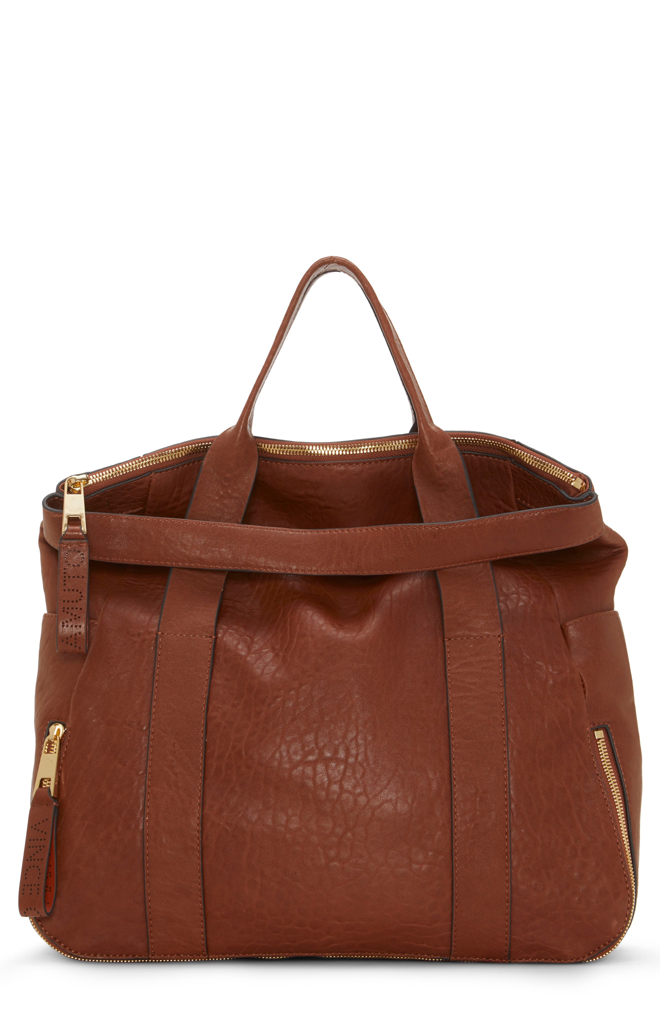 Sonny Leather Tote, Main, color, PINE CONE