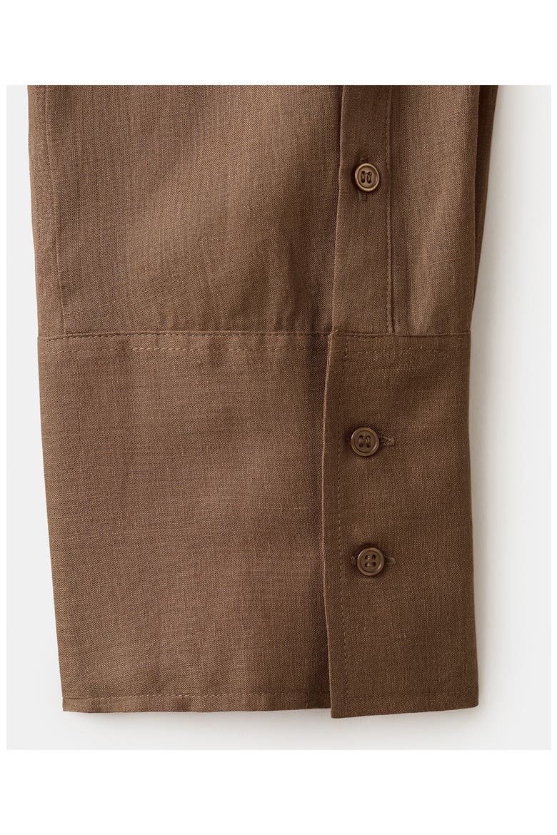 Ramie Tie Front Sleeveless Top, Alternate, color, BROWN