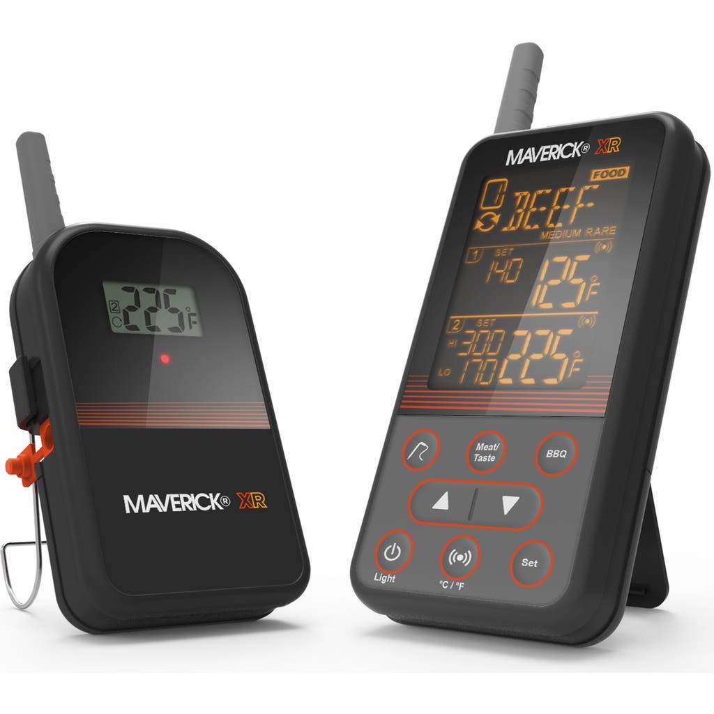 Maverick Extended Range Professional Wireless Thermometer, Dual Probe In Black