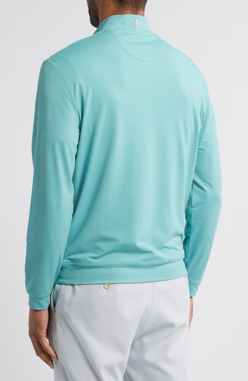 Johnnie-o Motion Performance Quarter Zip Pullover In Green Grass