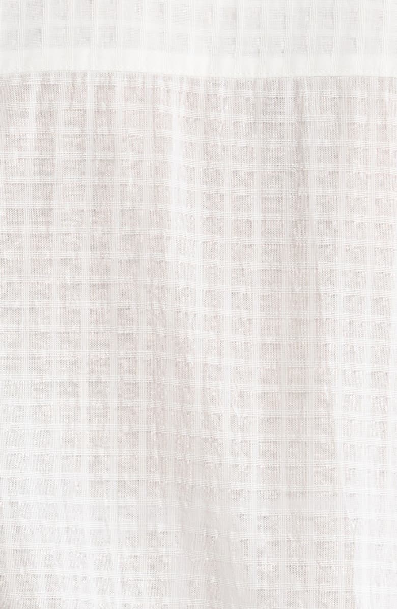 Elan Long Sleeve Semisheer Cotton Cover-Up, Alternate, color, White