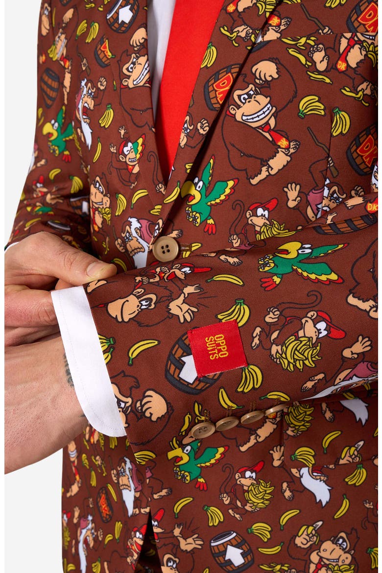 Donkey Kong 2-Piece Suit, Alternate, color, BROWN