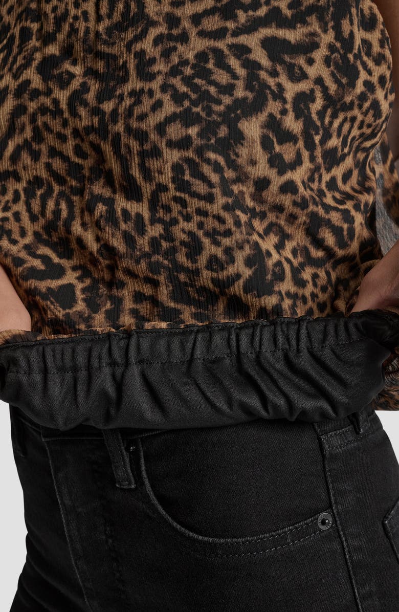 DKNY Print Sleeveless Chiffon Bubble Top, Alternate, color, Compact Cheetah