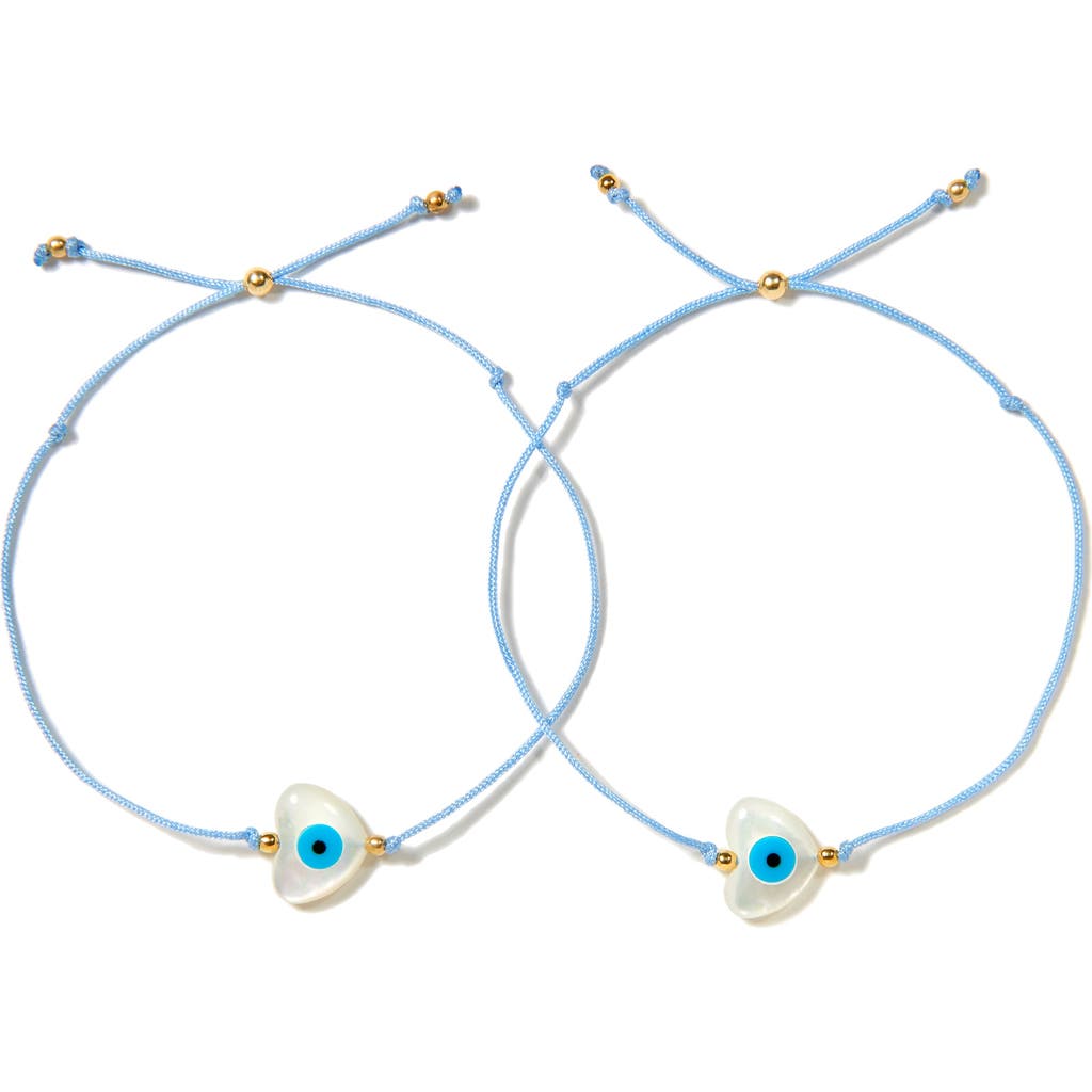 Venessa Arizaga Heart Eye 2 Eye Bracelet Set in Blue  product