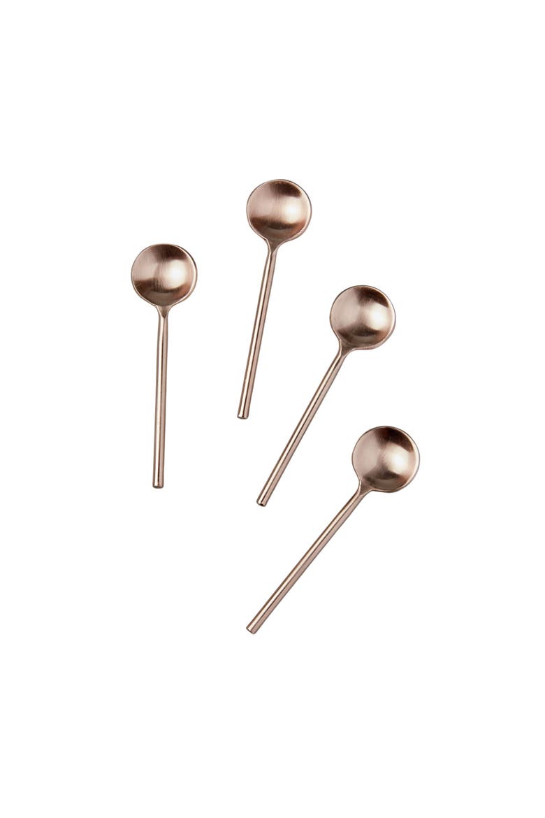 Thin Mini Spoons - Set of 4, Main, color, Rose