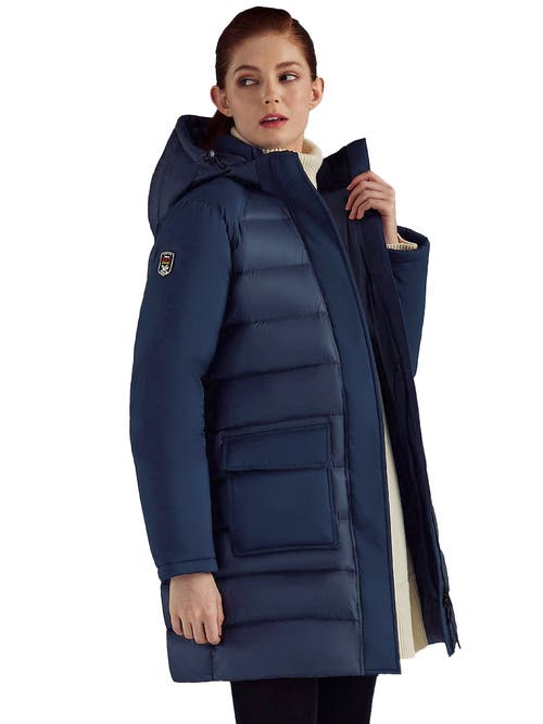 Triple F.a.t. Goose Two-tone Puffer Down Parka In Blue
