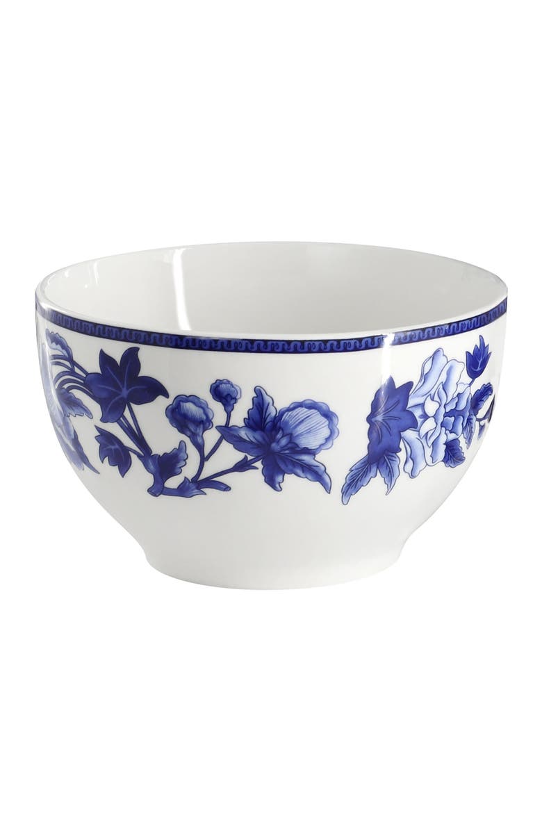 Cattleya Orchid 16 Piece Porcelain Dinnerware Set, Alternate, color, Blue