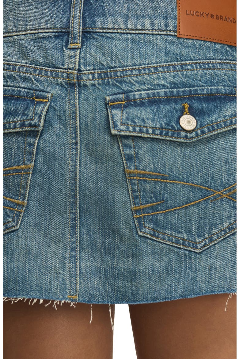 Micro Denim Miniskirt, Alternate, color, HOT TO GO WASH