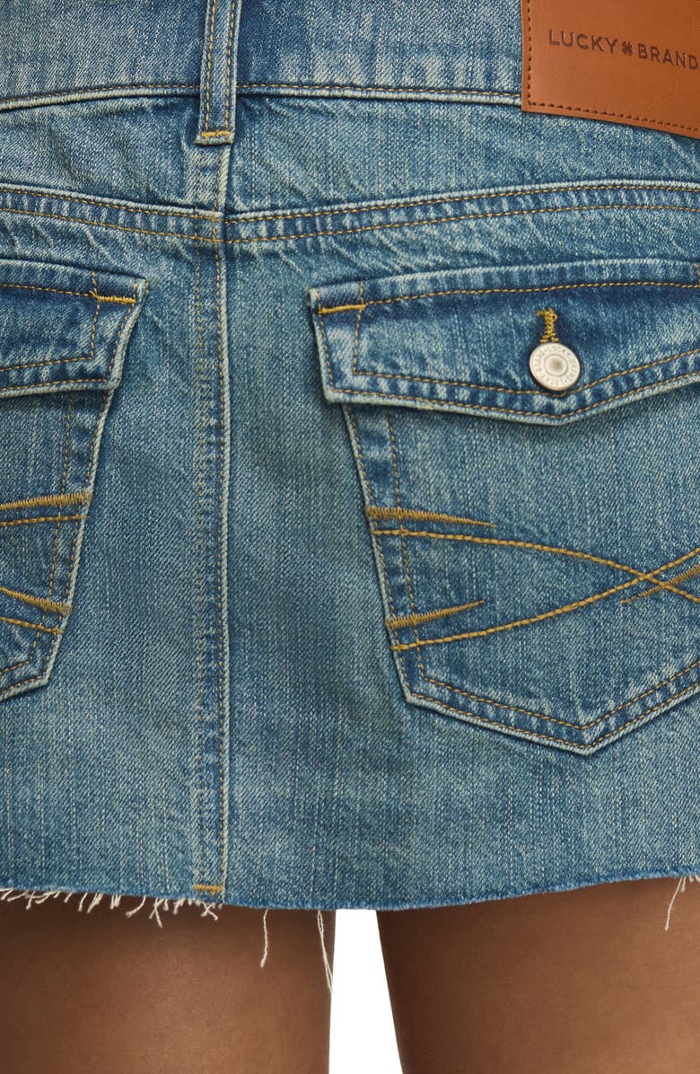 Lucky Brand Micro Denim Miniskirt, Alternate, color, Hot To Go Wash