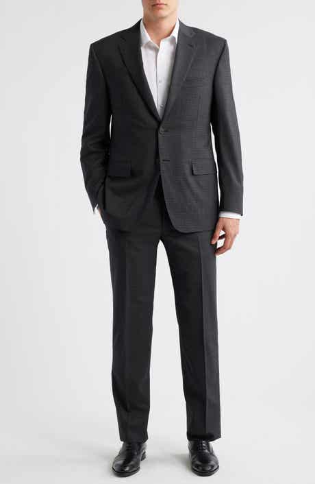 Canali Siena Regular Fit Check Stretch Wool Suit