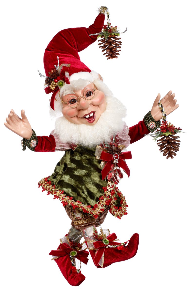 Mark Roberts Pinecone Elf, Medium, Main, color, Red