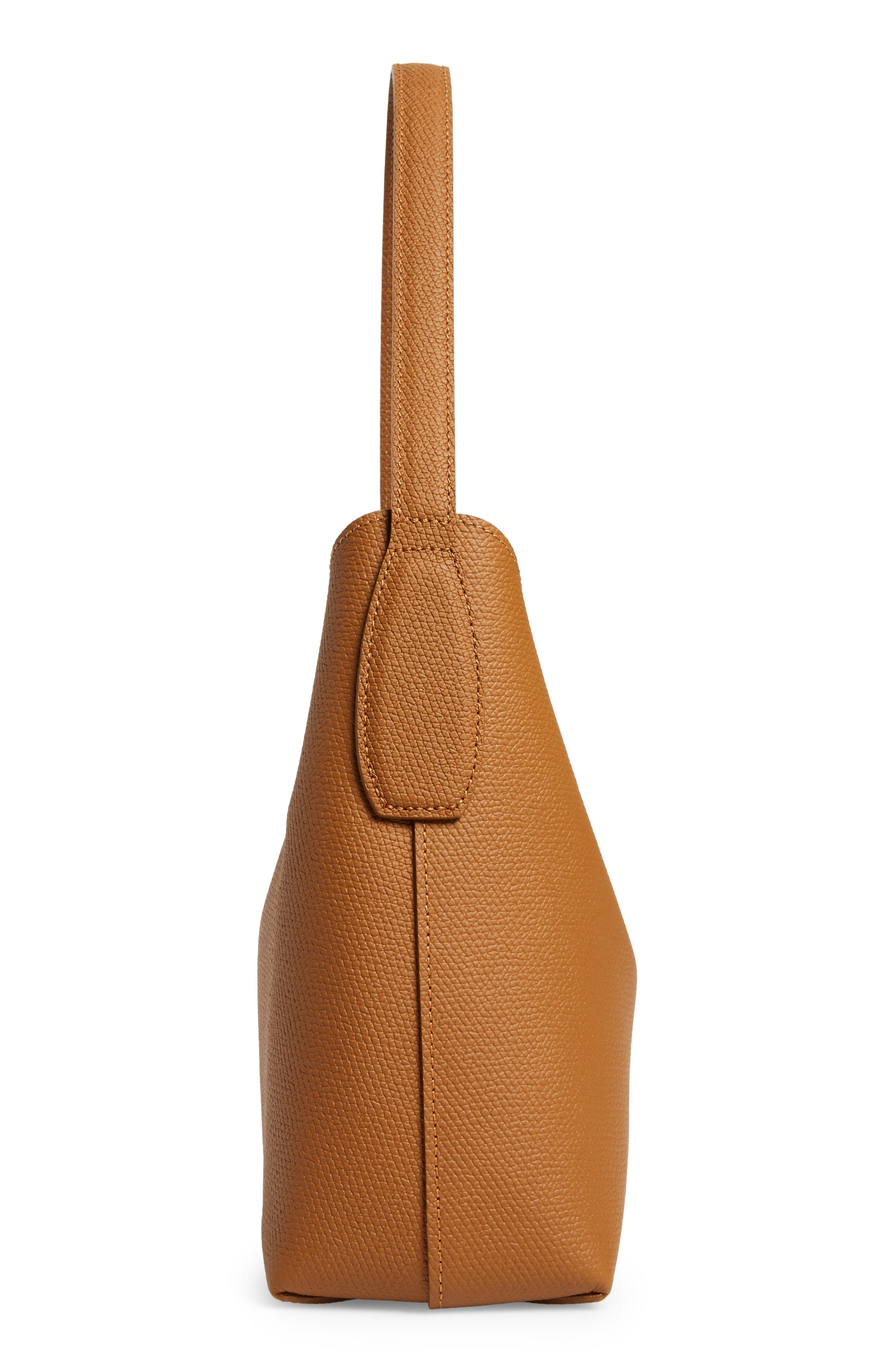 Roseau Essential Leather Hobo, Alternate, color, NATURAL