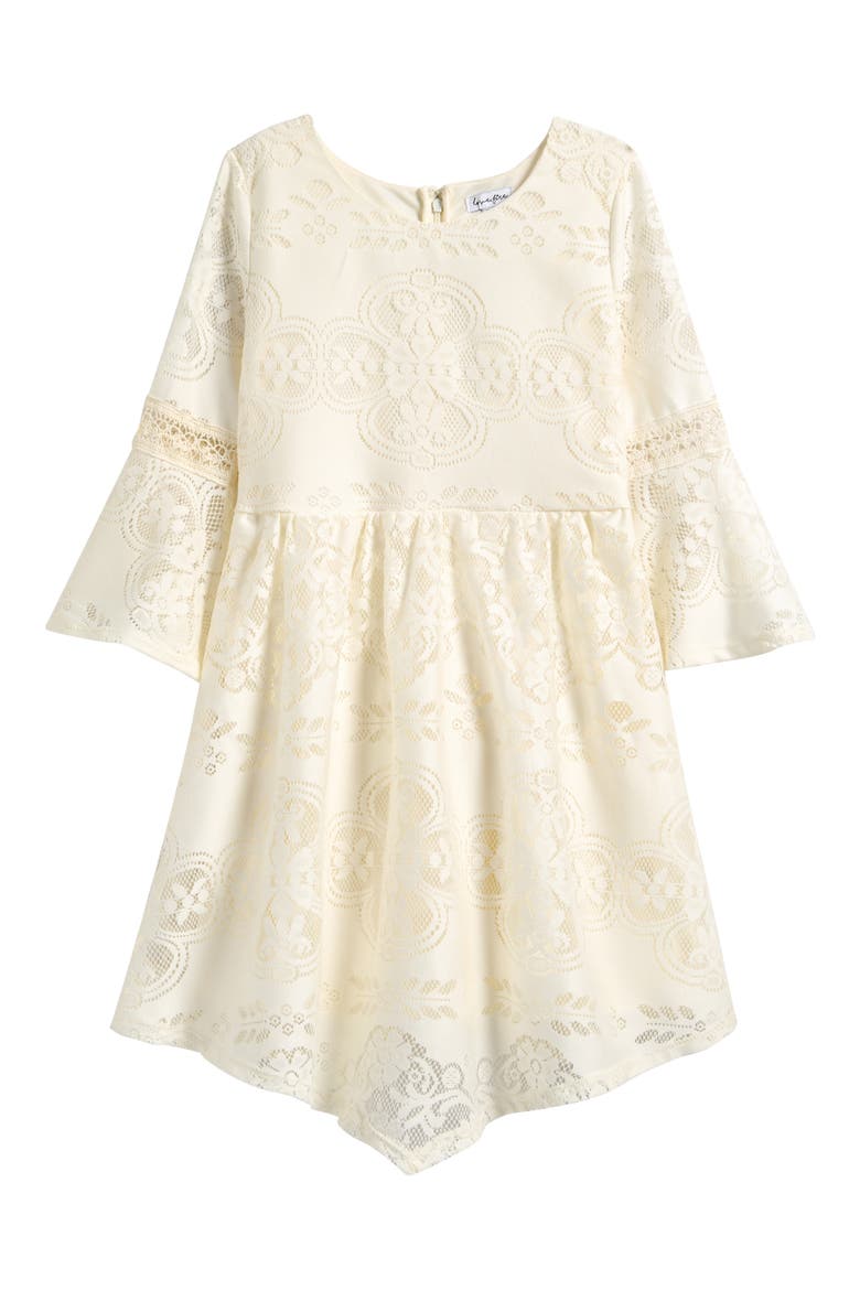 Kids' Lace Skater Dress, Main, color, SOUR CREAM