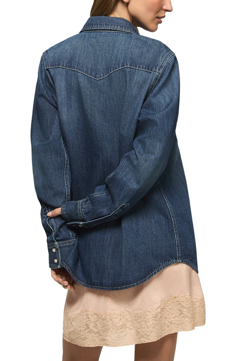 Lucky Brand Western Denim Shirt, Alternate, color, Night Dream Wash