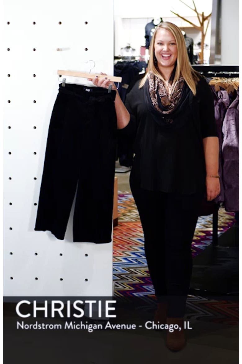 Sutton Paperbag Crop Wide Leg Corduroy Pants video