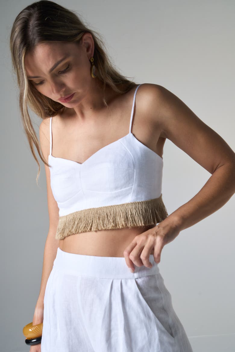 Breya Top, Alternate, color, White