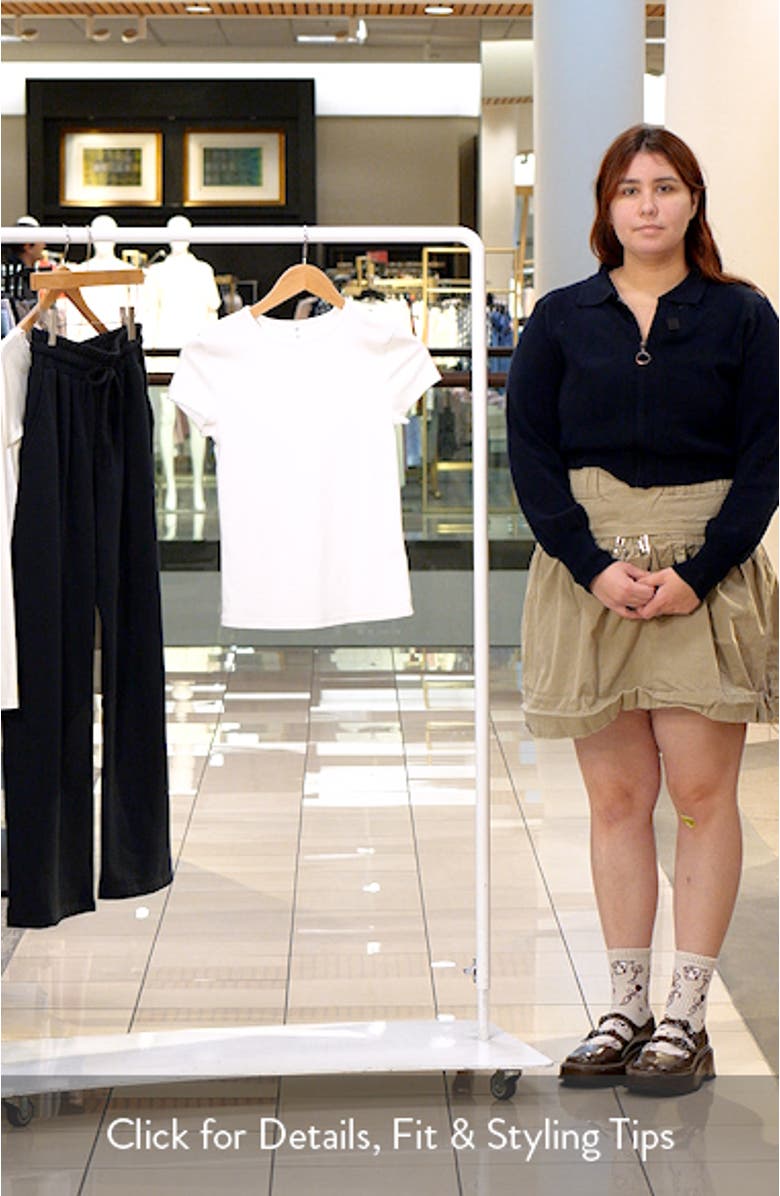 Stretch Cotton Blend Crewneck T-Shirt, sales video thumbnail