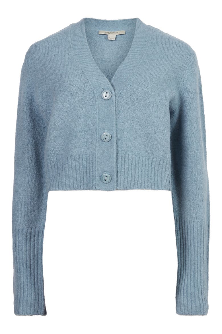 Wick Crop Cardigan, Alternate, color, BLUE SLATE