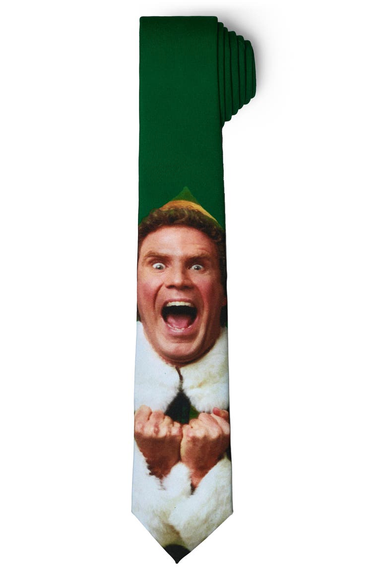 'Elf' Christmas Tie, Alternate, color, GREEN MULTI