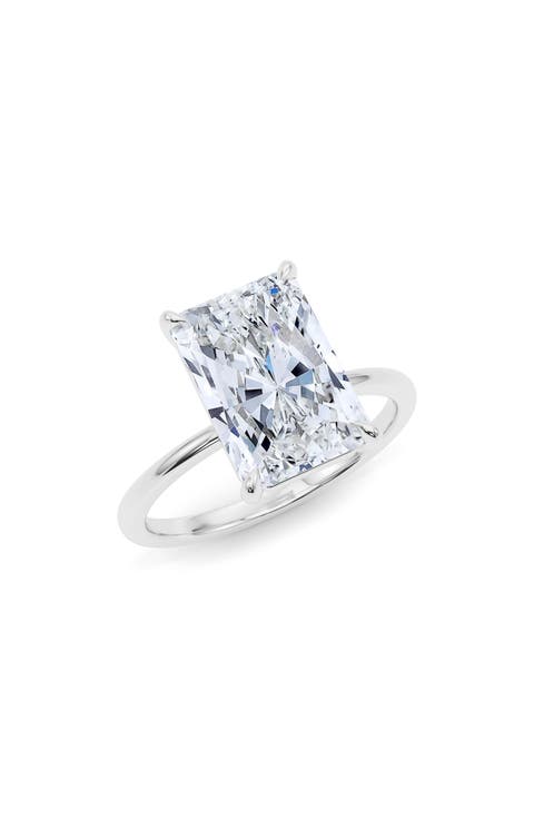 Radiant Cut Lab Created Diamond Ring