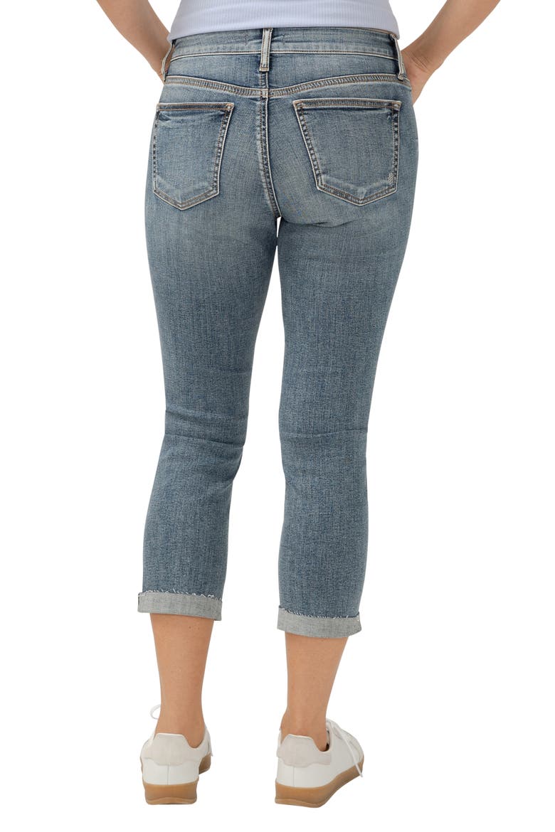 Elyse Curvy Mid Rise Capri Jeans, Alternate, color, INDIGO