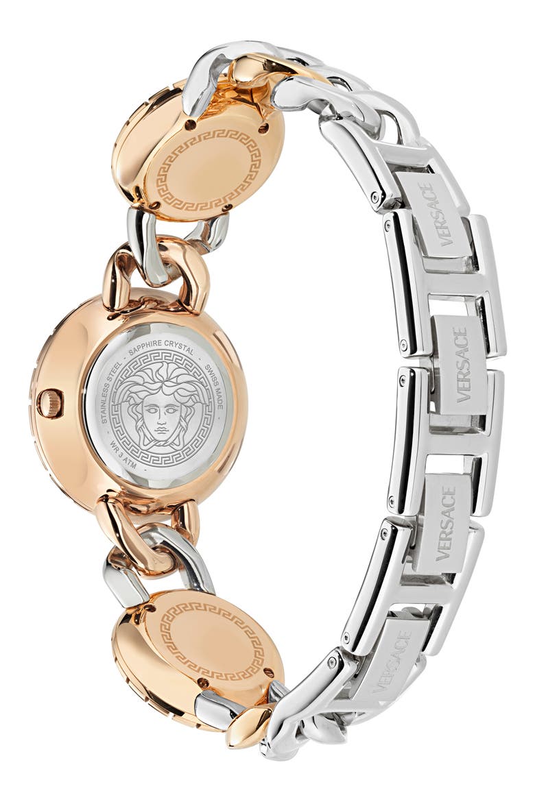 La Greca Stud Icon Two-Tone Bracelet Watch, 28mm, Alternate, color, TWO TONE