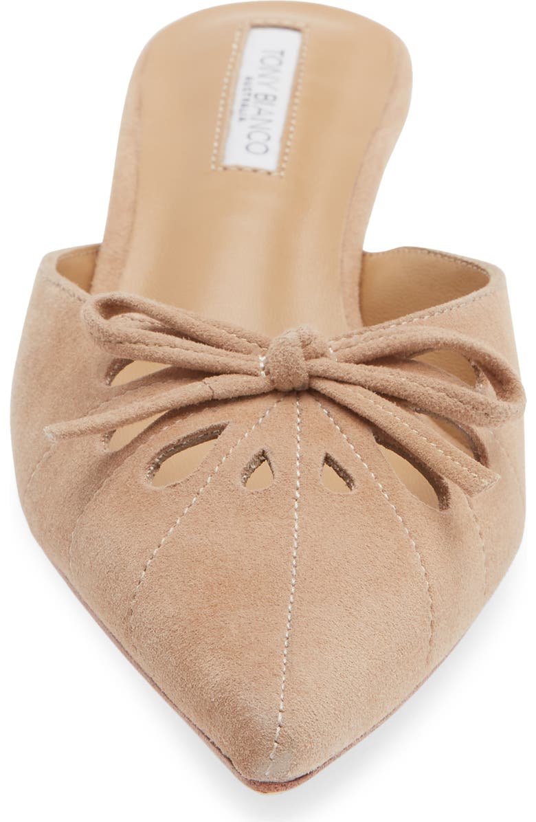 Tony Bianco Cammie Pointed Toe Kitten Heel Mule, Alternate, color, Wheat Suede