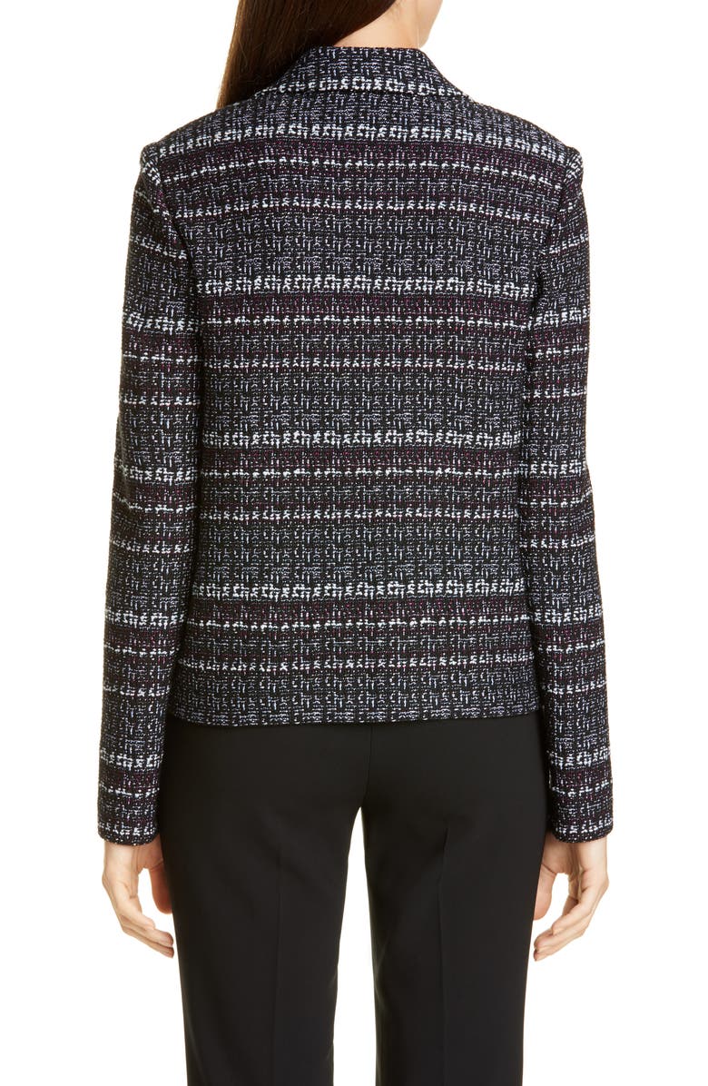 St. John Collection Texture Bouclé Tweed Short Jacket, Alternate, color, 
