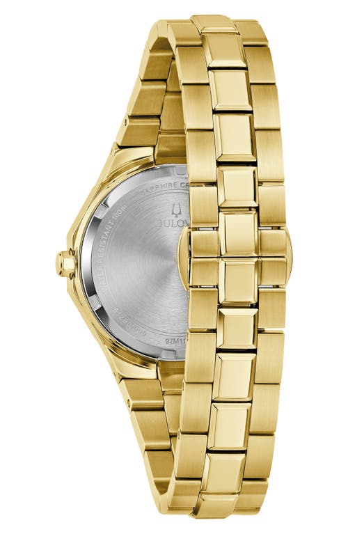 Bulova Women's Prestige Gold-tone Stainless Steel Bracelet Watch 32mm In Goldone