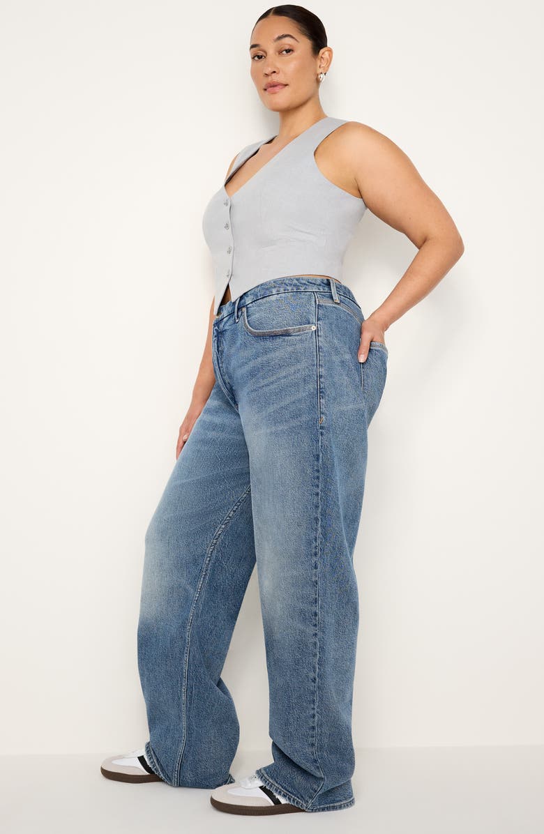 Good American Good 90s Relaxed Fit Jeans, Alternate, color, Indigo575