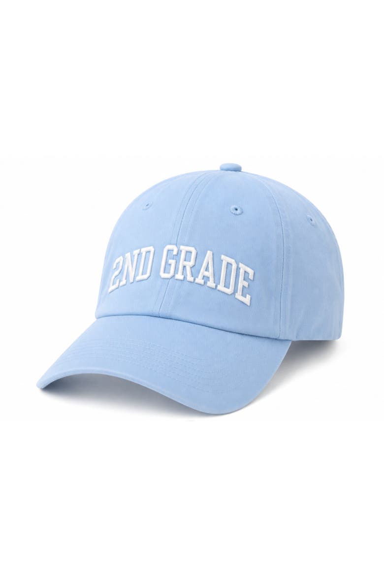 Back-to-School Second Grade Baseball Hat, Alternate, color, Blue/White