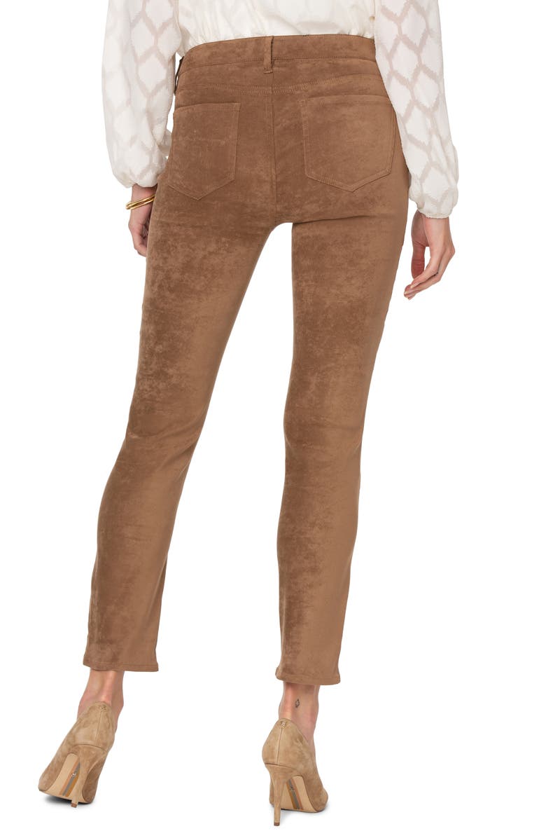 NYDJ Alina Split Hem Faux Suede Ankle Skinny Jeans, Alternate, color, 
