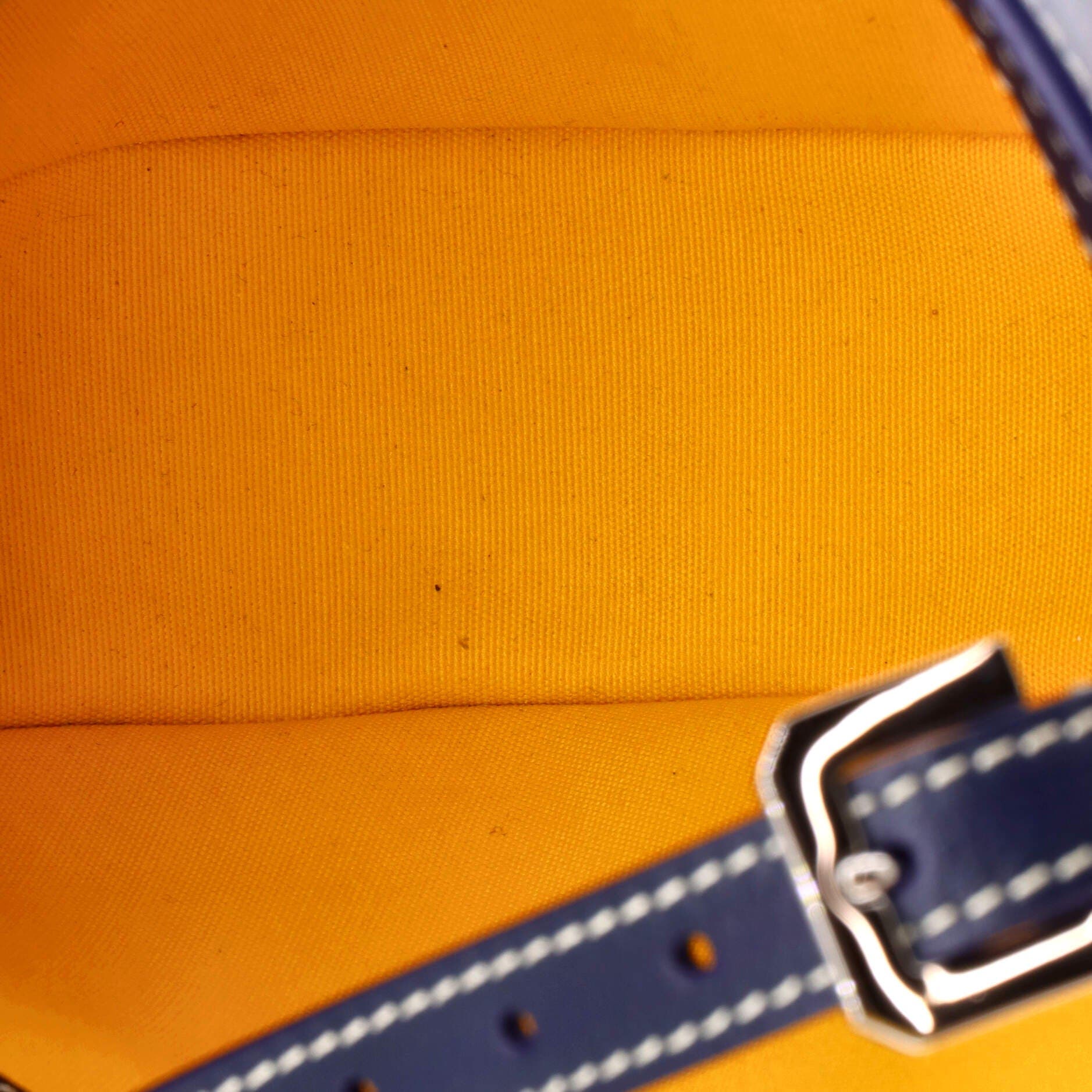 Hirondelle Shoulder Bag Coated Canvas and Leather, Alternate, color, Blue