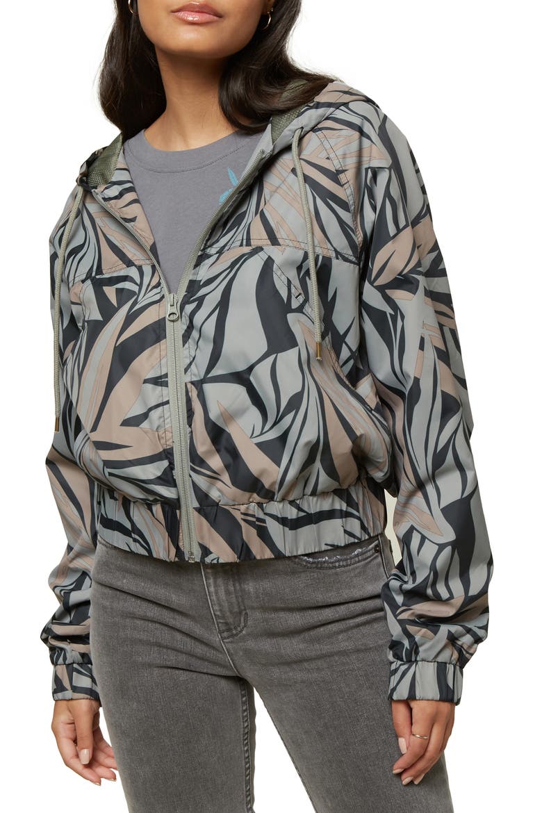 Lunan Water Resistant Hooded Jacket, Main, color, MULTI COLORED